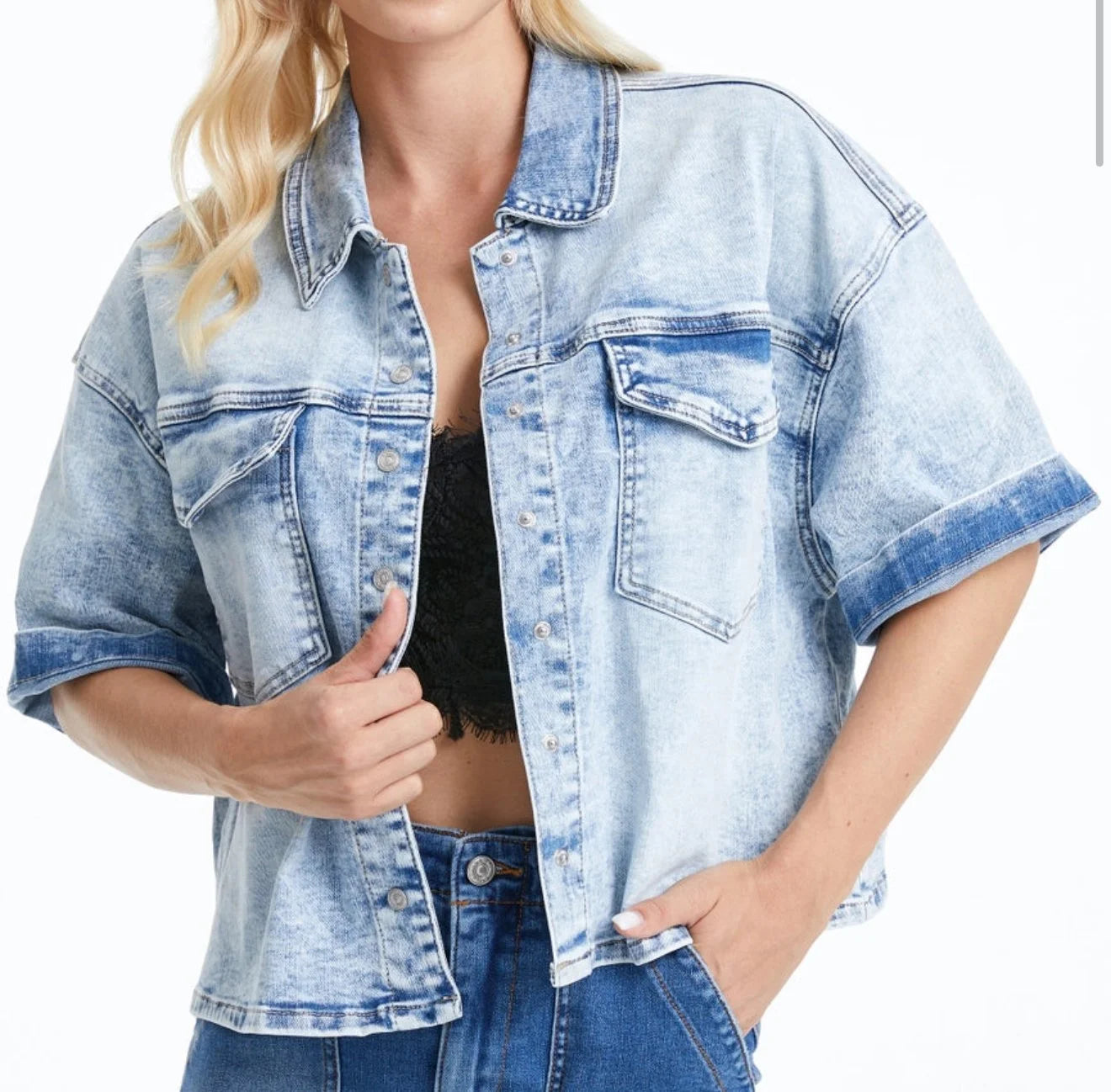 Bayeas Puffy Denim Jacket